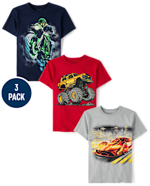 Boys Vehicle Graphic Tee 3-Pack