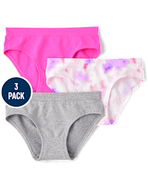 Girls Tie Dye Seamless Hipster Underwear 3-Pack