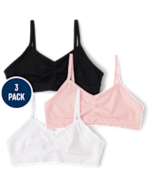 Lot de 3 brassières sans coutures pour filles