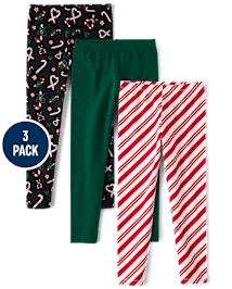 Lot de 3 Leggings Fille Imprimé