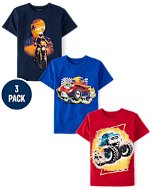 Lot de 3 t-shirts graphiques pour garçons