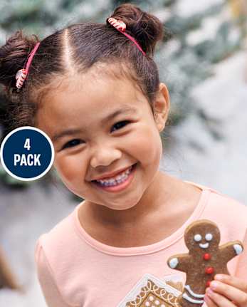 Girls Gingerbread Hair Clips - Gingerbread House