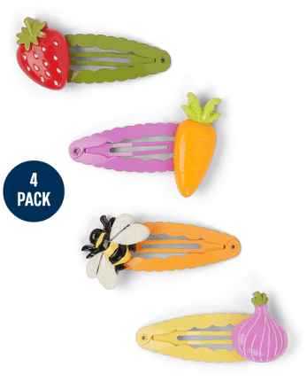 Girls Garden Hair Clips 4-Pack - Little Sprout