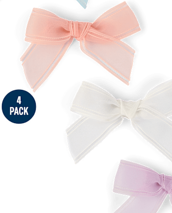 Girls Bow Hair Clip 4-Pack - Enchanted Garden