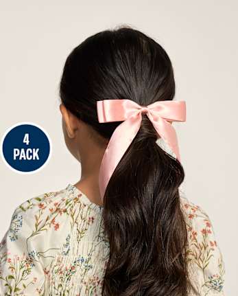 Girls Bow Hair Clip 4-Pack - Blue Sky Mountain