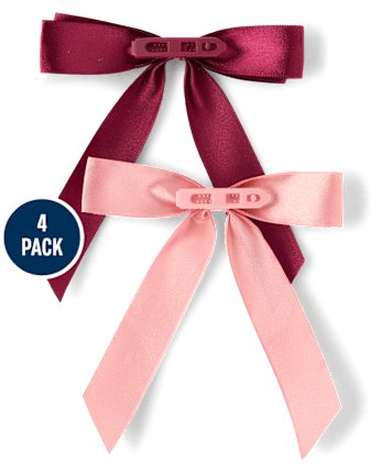 Girls Bow Hair Clip 4-Pack - Blue Sky Mountain