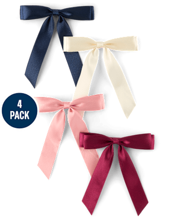 Girls Bow Hair Clip 4-Pack - Blue Sky Mountain