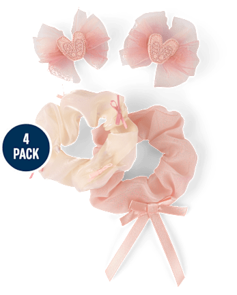 Girls Bow 4-Piece Hair Set - Le Petite Ballet