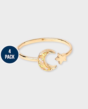 Tween Girls Celestial Ring 4-Pack
