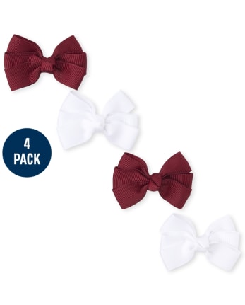 Girls Bow Hair Clip 4-Pack