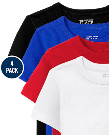 Lot de 4 t-shirts pour bébés et tout-petits garçons