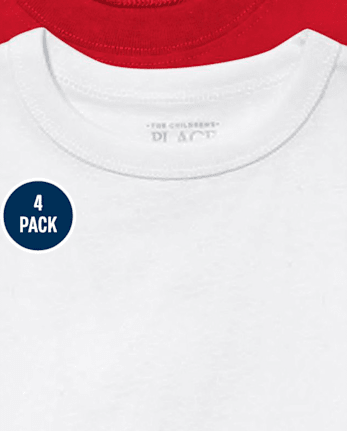 Lot de 4 t-shirts pour bébés et tout-petits garçons