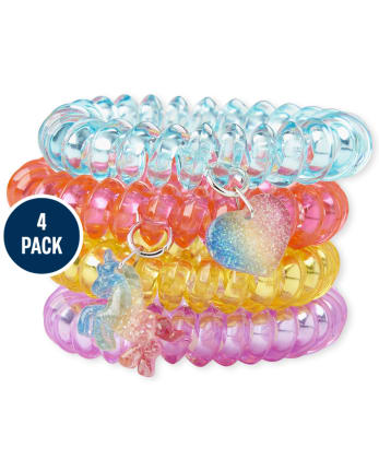 Girls Unicorn Coil Bracelet 4-Pack