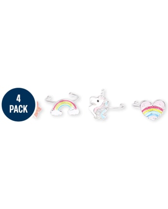 Girls Rainbow Ring 4-Pack