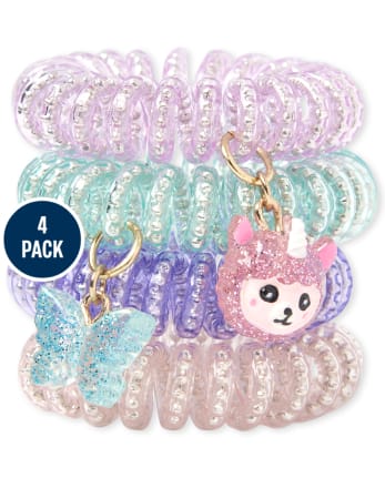 Girls Llama Coil Bracelet 4-Pack