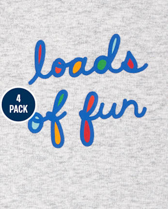 Baby Boys Transportation Bodysuit 4-Pack