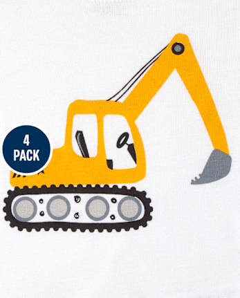 Baby Boys Transportation Bodysuit 4-Pack