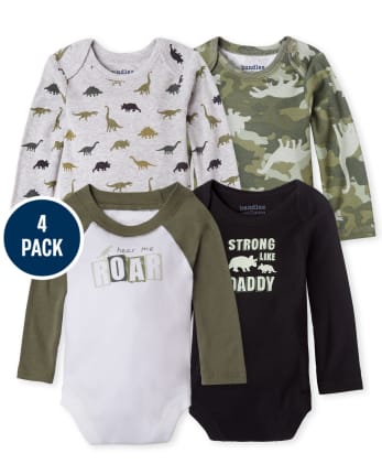 Baby Boys Dino Bodysuit 4-Pack