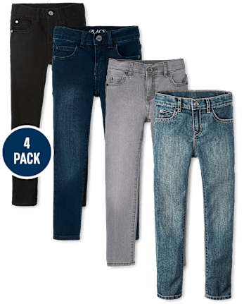 Lot de 4 jeans ajustés pour garçon
