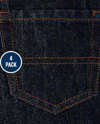 Pack de 4 vaqueros rectos básicos para niño