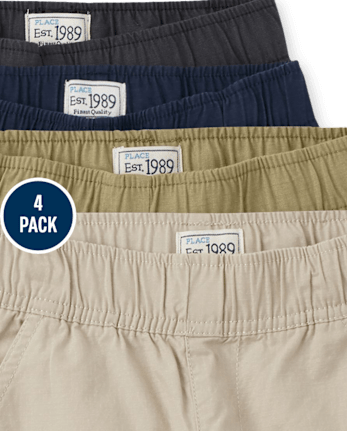 Lot de 4 shorts cargo à enfiler pour garçon