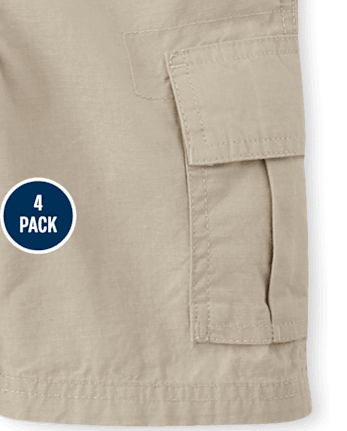 Lot de 4 shorts cargo à enfiler pour garçon