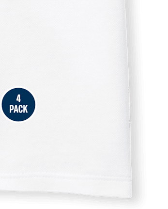 Polo de piqué con volantes de uniforme para niñas pequeñas, paquete de 4
