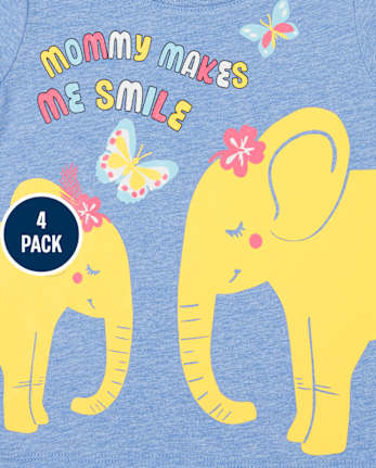 Lot de 4 mini t-shirts graphiques Mommy&#39;s pour petites filles