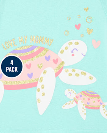 Lot de 4 mini t-shirts graphiques Mommy&#39;s pour petites filles