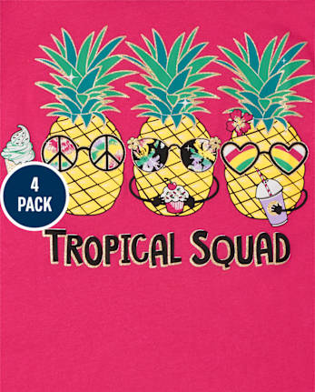 Girls Food Graphic Tee 4-Pack