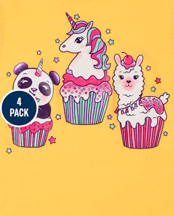 Girls Food Graphic Tee 4-Pack