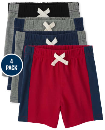 Baby And Toddler Boys Side Stripe Shorts 4-Pack