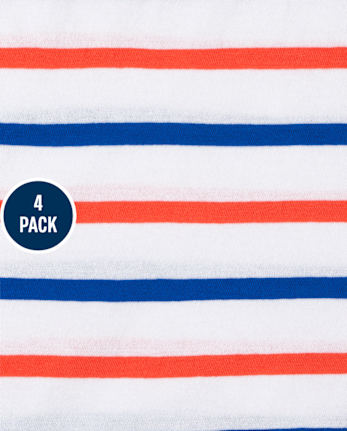 Toddler Boys Striped Top 4-Pack