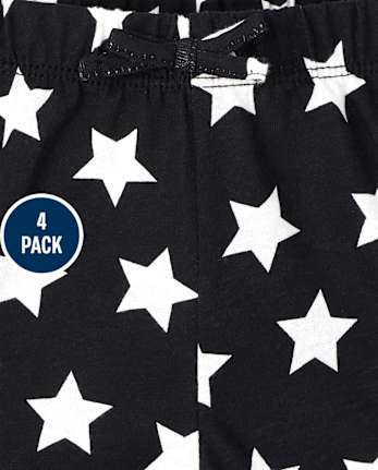 Lot de 4 shorts étoiles pour toute-petite fille