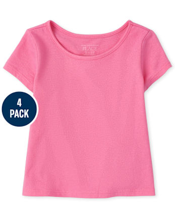 Toddler Girls Print Tee Shirt 4-Pack