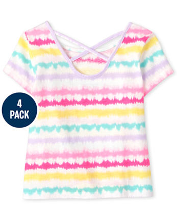 Toddler Girls Print Tee Shirt 4-Pack