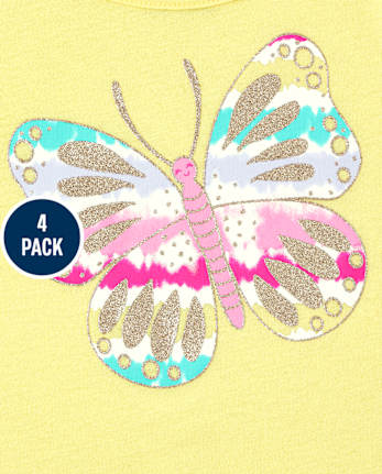 Toddler Girls Print Tee Shirt 4-Pack