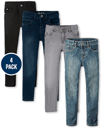 Boys Skinny Jeans 4-Pack - Slim