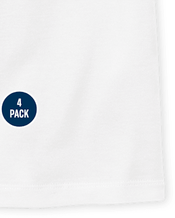 Girls Uniform Ruffle Soft Stretch Pique Polo 4-Pack - Plus