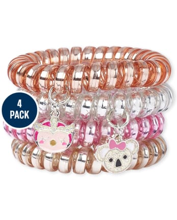 Girls Critter Coil Bracelets 4-Pack