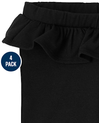 Lot de 4 pantalons à volants pour bébé fille