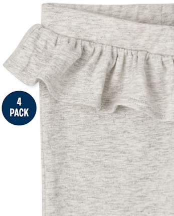 Lot de 4 pantalons à volants pour bébé fille