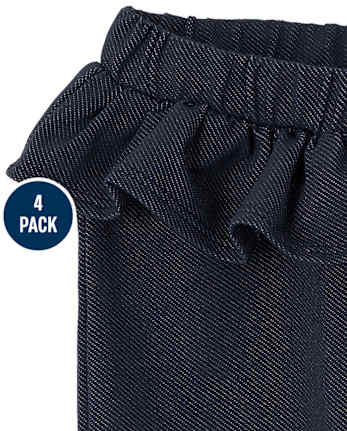 Lot de 4 pantalons à volants pour bébé fille