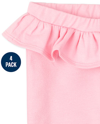 Lot de 4 pantalons à volants pour bébé fille