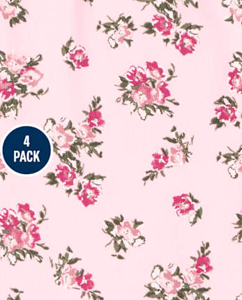 Baby Girls Floral Butterfly Pants 4-Pack