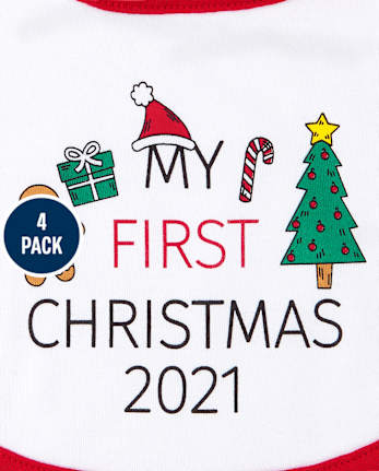 Baberos unisex para bebé My First, paquete de 4