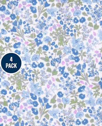 Baby Girls Floral Bodysuit 4-Pack