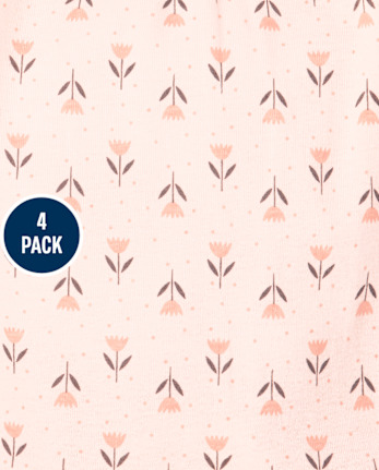 Lot de 4 bodys panda pour bébé fille