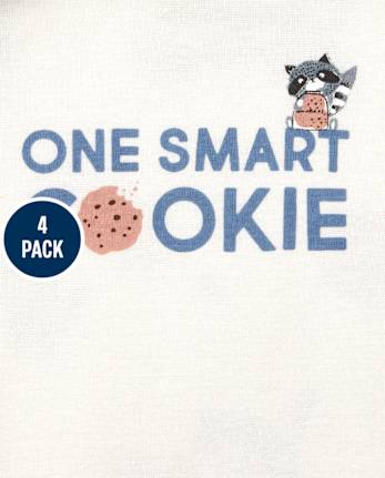 Baby Boys Cookie Bodysuit 4-Pack