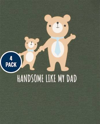 Baby Boys Bear Bodysuit 4-Pack